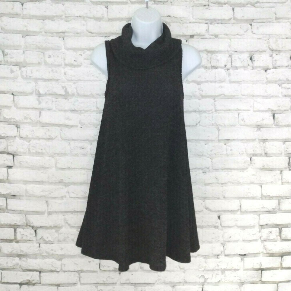 American Eagle Outfitters Womens Size XXS Sweater Dress Turtleneck Gray Stretch